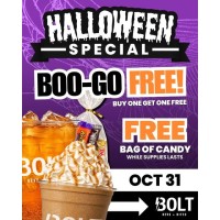 Boo-Go Free at Bolt Coffee