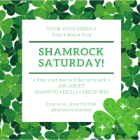 Shamrock Saturday - wear your green for discounts & drawings!
