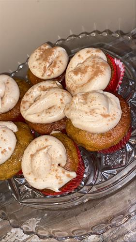 Homemade Pumpkin Cupcakes with Cream Cheese Frosting