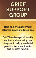 GriefShare Support Group is FULL to CAPACITY.  Our next session will be after the Holidays.