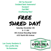 Keep Opelika Beautiful Free Shred Day