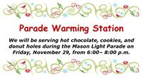 Warming Station and Cookie Stop- Mason Holiday Lighted Parade