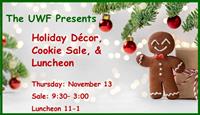 Cookie and Christmas Decor Sale and Luncheon