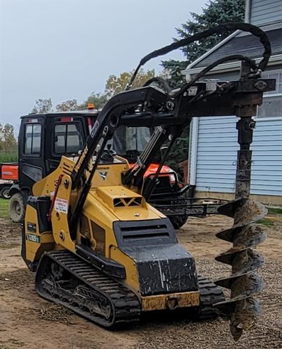 Mini Skid Steer with Post Hole 