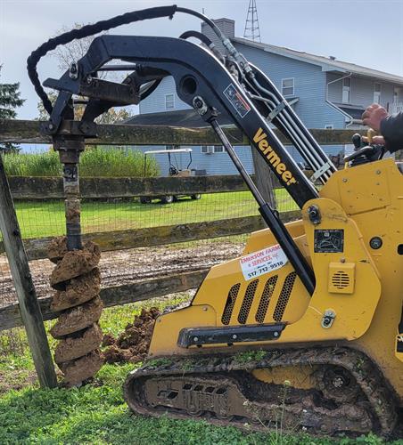 Mini Skid Steer with Post Hole