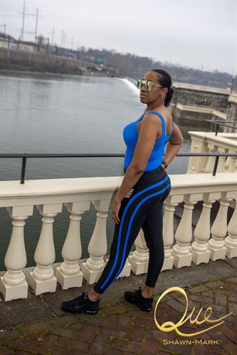 Women's Royal Blue Bodysuit with Matching Legging