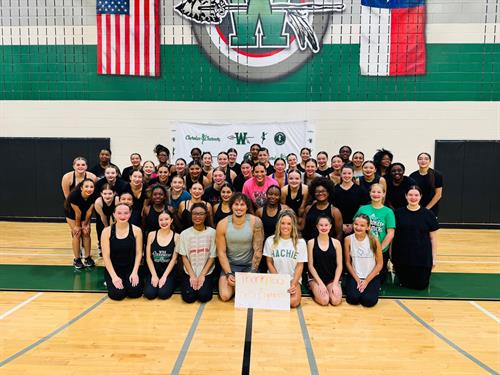 We love partnering with the community and helping lead exercises.  Here we are doing our yearly HIIT class with the Cherokee Charmers.  We love partnering with the community and helping lead exercises.  Here we are doing our yearly HIIT class with the Cherokee Charmers.
