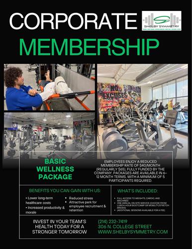 We offer corporate memberships!