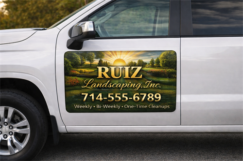 Custom car-door magnets turn everyday vehicles into polished, professional mobile signage that keeps a business visible throughout the community.