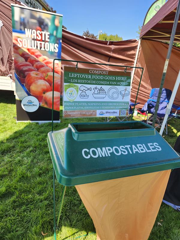 Compost collection site at Apple Blossom