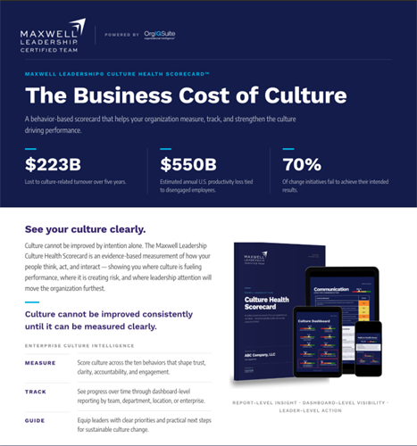 Measure and improve your organizational culture