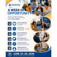 GOODWILL TO HOST ''WEEK OF OPPORTUNITY'' JUNE 22-26