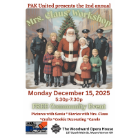 PAK United and The Woodward Opera House Announce the 2nd Annual Mrs. Claus Workshop