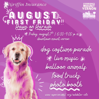 It’s Going to Be a Paw-some Night! August First Friday Brings Four-Legged Fun to Downtown Mount Vernon