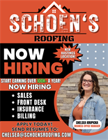 Schoen's Roofing is Hiring