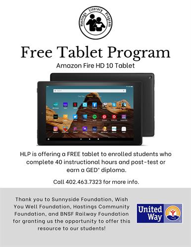 Free Tablet Program Flyer
