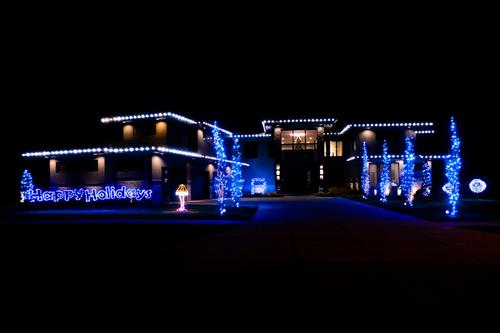 Blue Holiday Lights