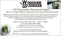 Windsor Storage - Community Club - DIY Succulent Terrarium Class
