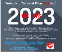 03 February 2023 is WEAR RED DAY.