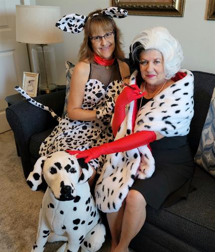 HALLOWEEN:   Not "Cruella" but "Lovella" who loves ALL dogs!  