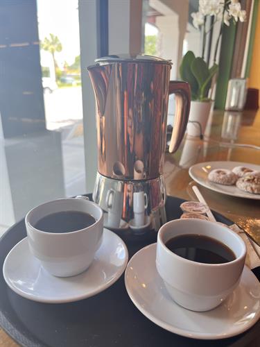 Moka pot espresso with cardamom coffee