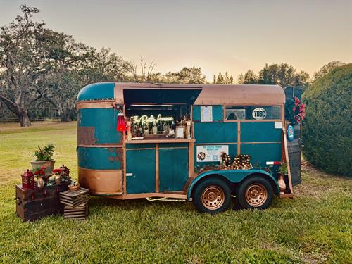 Restored Vintage Horse Trailer Mobile Bar