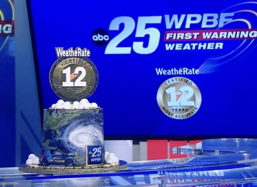 Hurricane Themed Cake for WPBF 25 News Hurricane Themed Cake for WPBF 25 News