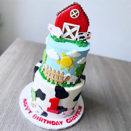Farm themed Birthday Cake