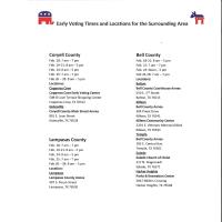 2020 Primary Early Voting Locations for the Surrounding Area
