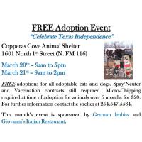 Copperas Cove Animal Shelter FREE Adoption