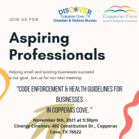 Aspiring Professionals: Code Enforcement & Health Guidelines for Businesses in Copperas Cove