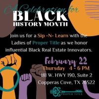 A Celebration for Black History Month - Sip-N-Learn