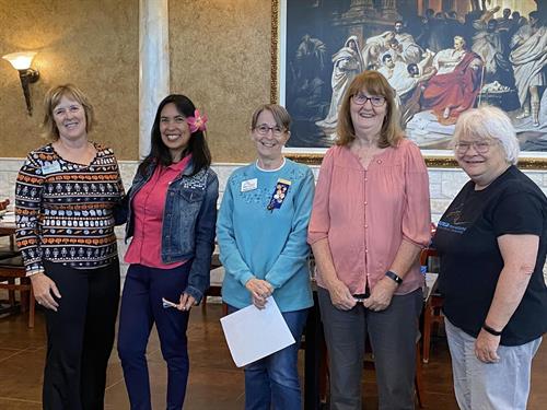Altrusa International of Copperas Cove, TX, Inc. was proud to welcome two new members to the club. Pictured: Altrusa sponsor Laura Garrett, new member Editha Natividad, Altrusa President Debbie Llacuna, new member Mary Ann Davis, Altrusa sponsor Sylvia Miller.