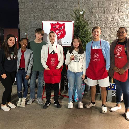 CCHS DECA Volunteering for the Salvation Army Bell Ringing