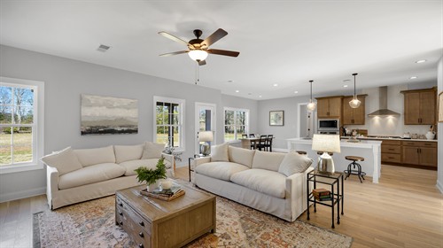 Open concept living and kitchen