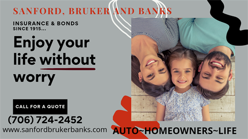 Enjoy your life without worry, and trust your families future if the unthinkable happens with an insurance agency who has stood the test of time. Sanford, Bruker & Banks has a long history of providing insurance in Augusta & the surrounding communities since 1915.