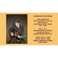 Live Music at the High Court Pub! Lonesome Dan Kase