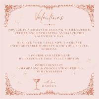 Valentine's Day 3 course dinner