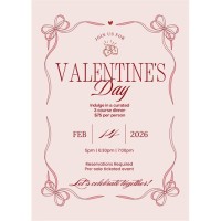 Juniper’s Valentines Day 3 course Dinner