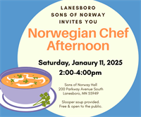 CANCELLED - Norwegian Chef Afternoon with Slooper Soup
