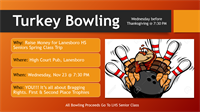 Turkey Bowling for Lanesboro HS Seniors - A Lanesboro Tradition!