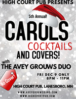 Avey Grouws Duo Presents Carols, Cocktails, & Covers!
