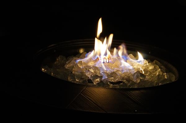 We provide both a fire pit and gas fire table for evening relaxation