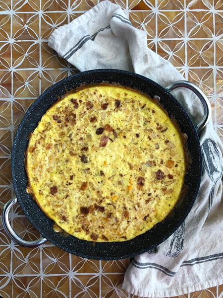 Hot and Ready Food like Bacon & Cheddar Fritatta (Gluten free)