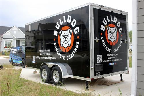 Bulldog Concrete Coatings trailer graphics