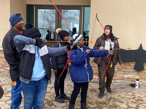 Archery at Earth Day event, 2023 