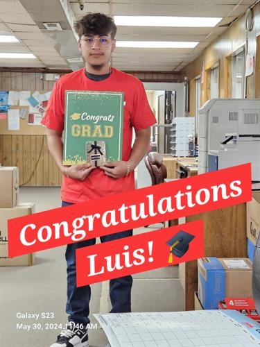 Congratulations Luis! Class of 2024! 