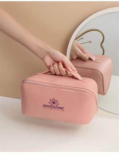 Pink essential case to carry all your personal products. Great for traveling and sleepovers.