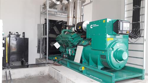 Two-stage ammonia refrigeration system with Sabroe (Denmark) screw compressor