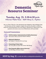 Dementia Resource Seminar at Hillcrest Mable Rose